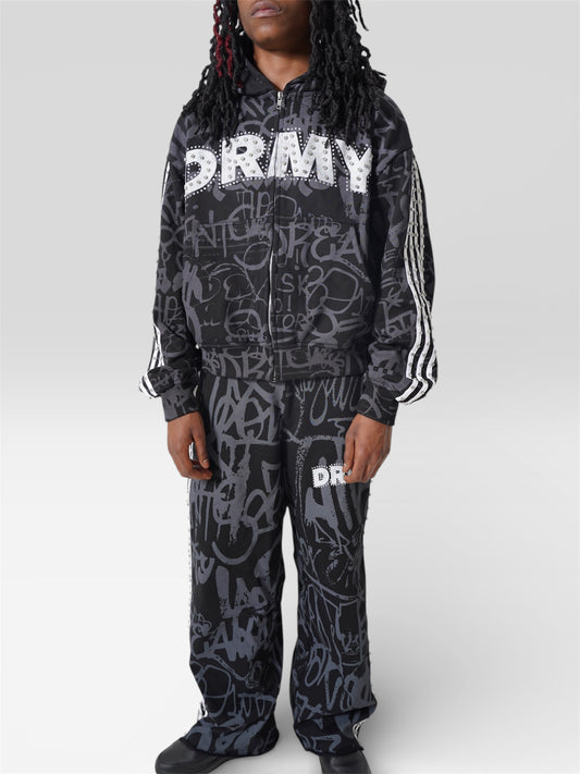 Black 'Graffiti' Hoodie ( Pants free )